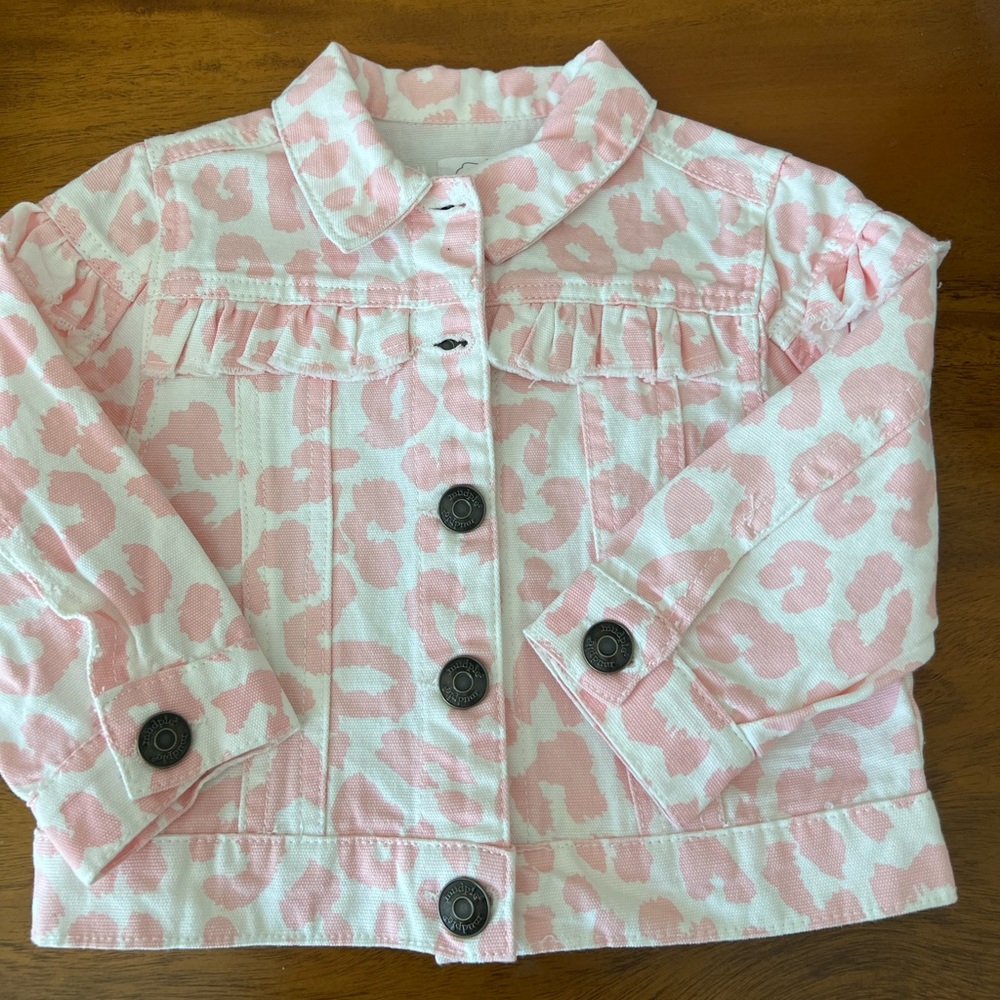 Mudpie Leopard Denim Jacket